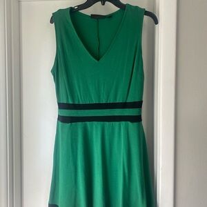 Elegant Green and Black Women's Dress